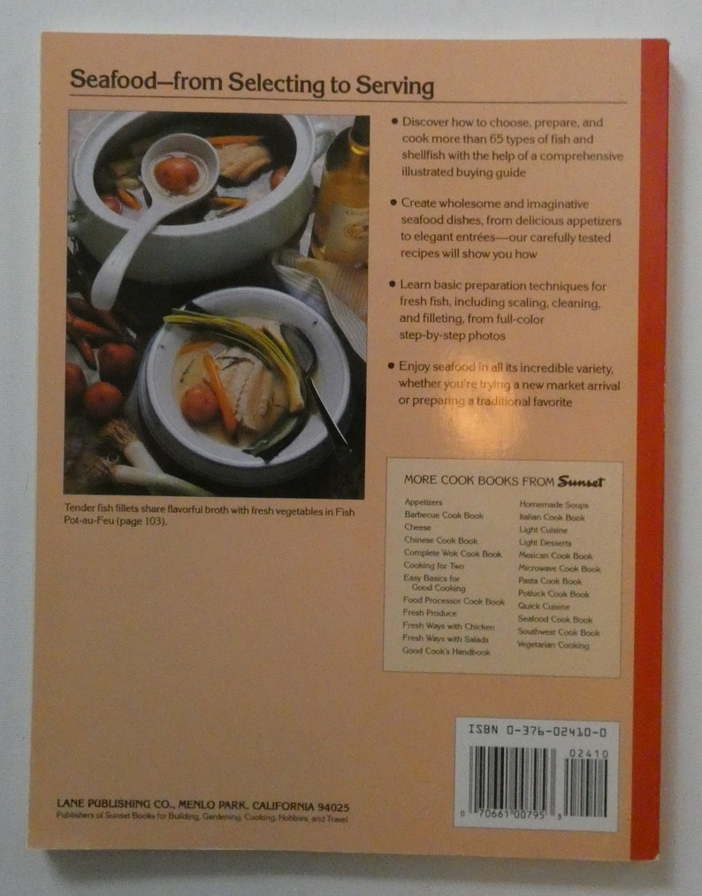 Shellfish Cookbook Cook Book-stir-fish & Shellfish- A to Z- Sunset- 128 Pages-1989-pisces ...