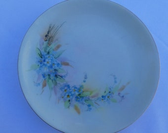 Kleiner Teller-Blaue Blumen Design-Vintage- Hutschenreuter Selb-Bavaria-Ostern Gastgeschenk