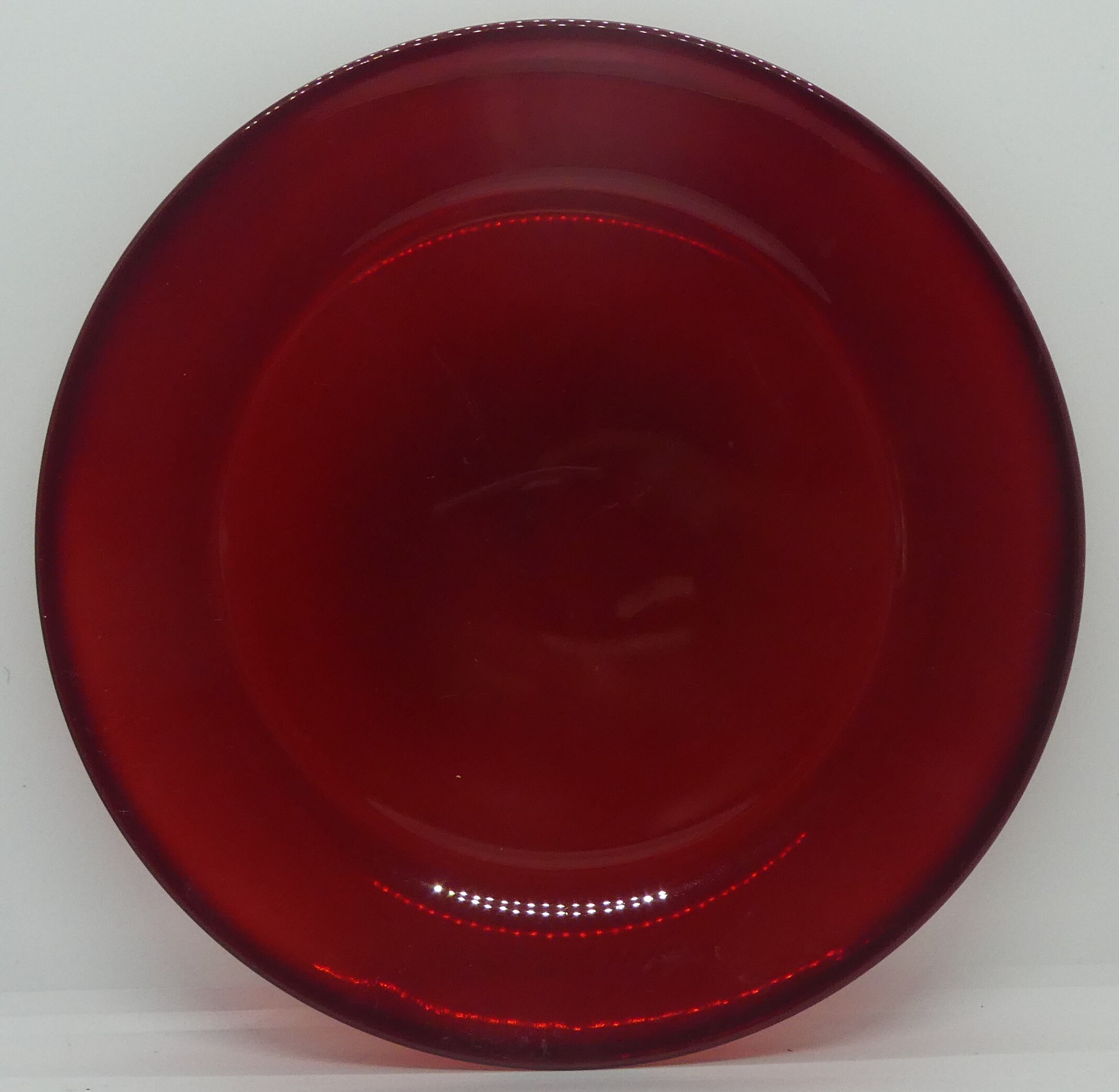 Red Glass Plateserving plateWeddingMothers Day Etsy