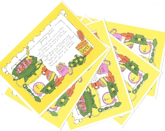 Postcards-Vegetable recipes-Unused-Board Game party invites