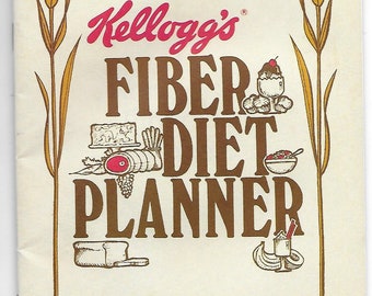 Recipe booklet- Kellogg's Fiber Diet Planner-46 pages-1981-Calorie-Fiber Counter