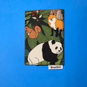 Minimalist wallet with RFID security protection- social forest with animals