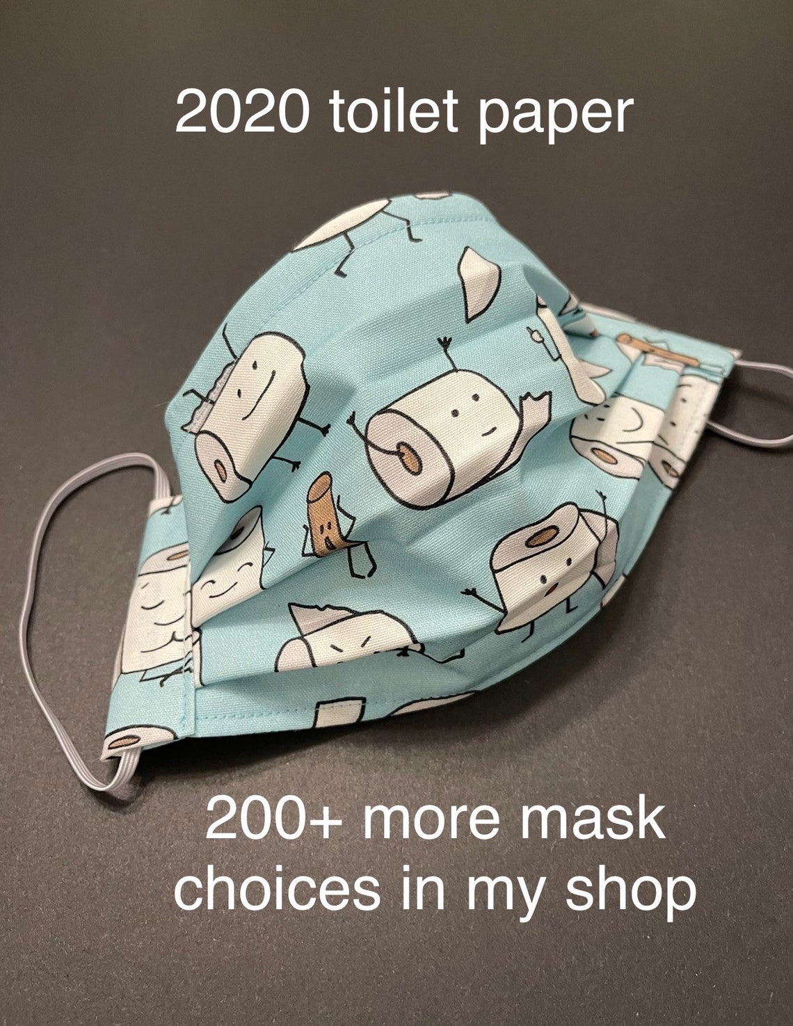 2020/2021 Toilet Paper Face Mask With Nose Wire and Adjustable Etsy
