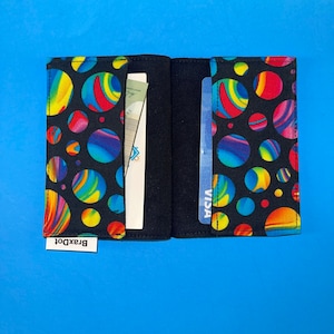 Rainbow Circles Minimalist Wallet with RFID protection