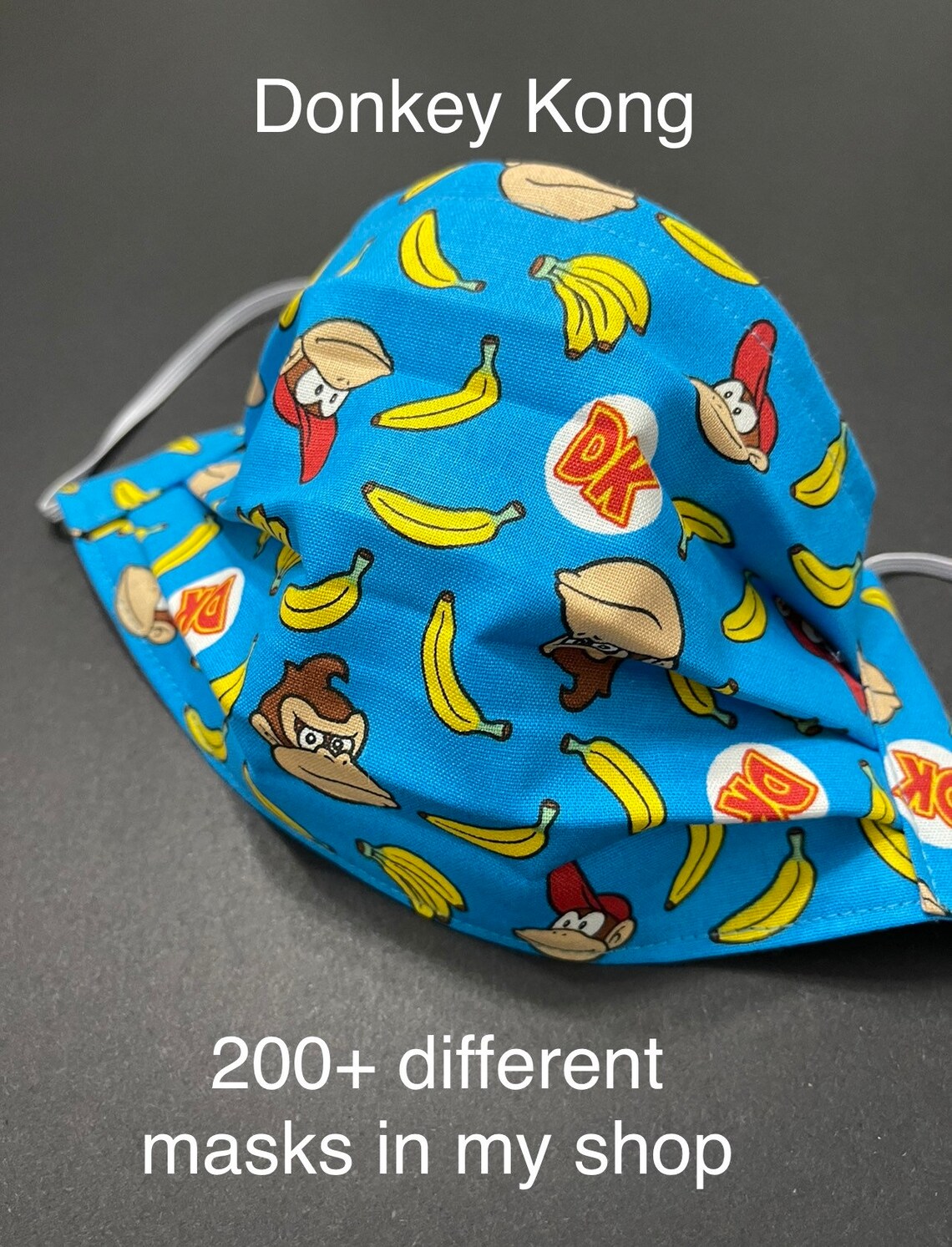 Donkey Kong adult face mask with nose wire and adjustable Etsy