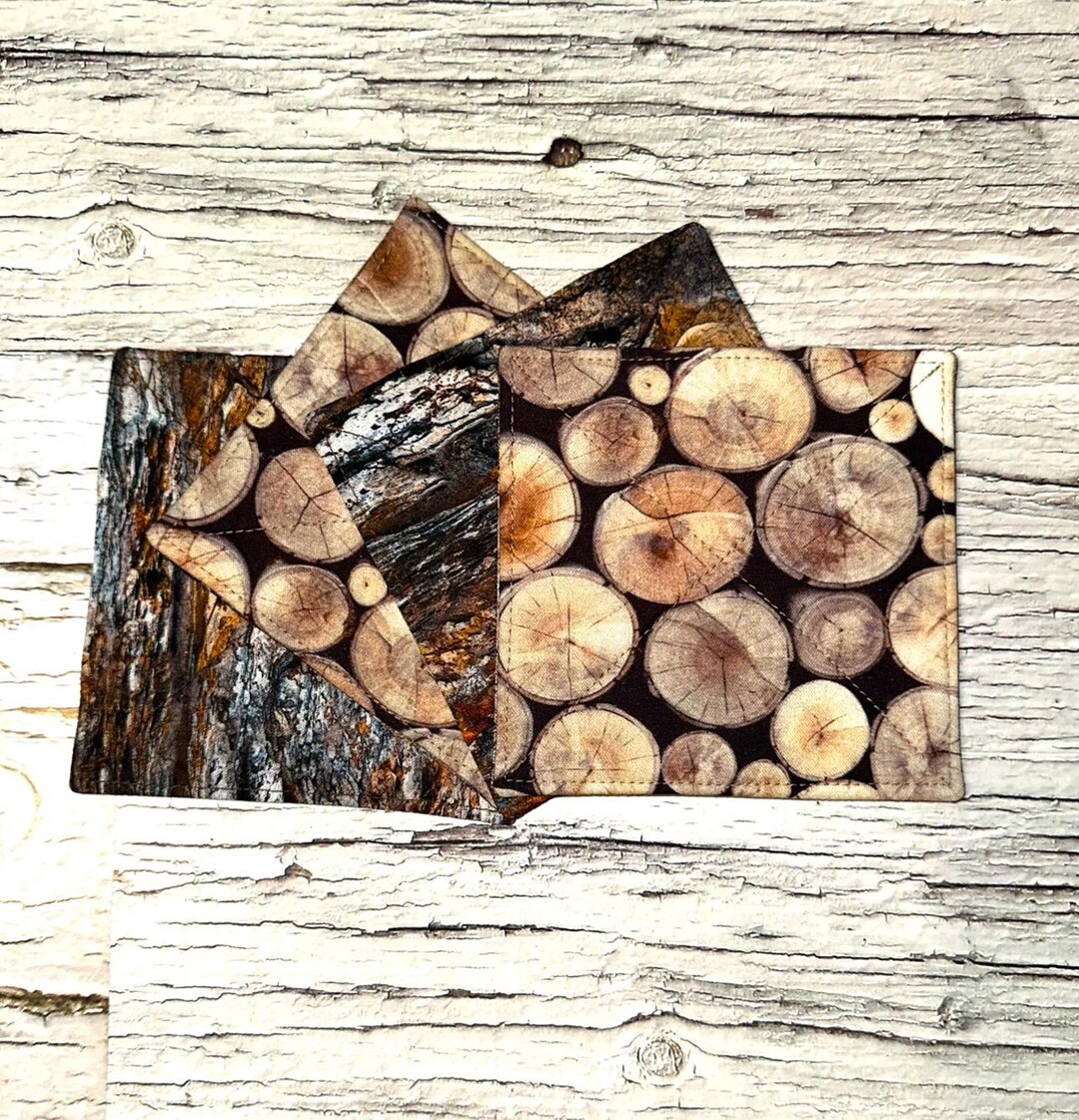Reversible Wood Look/ Log and Bark Coasters - Etsy