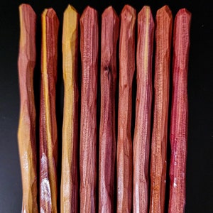 Hand Carved 11&quot; Southern Redcedar Chopsticks – Rustic Wooden Utensils, Sustainable Dinnerware, Artisan Kitchen Gift