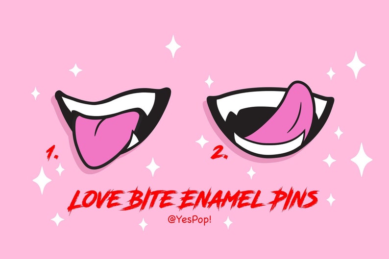 Love Bite BL Enamel Pin Etsy