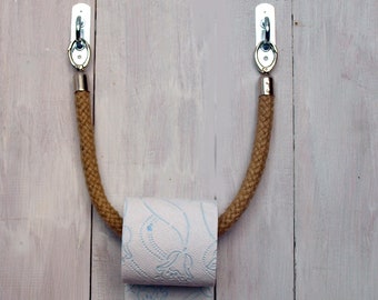 Toilet Paper Roll Holder-handmade - natural hemp rope- for bathroom