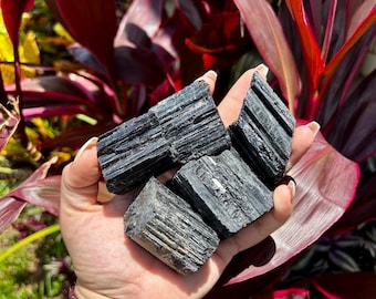 Raw Black Tourmaline Crystal: Energy Protection Stone