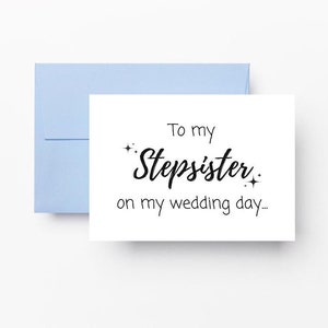 Carte À ma belle-soeur le jour de mon mariage