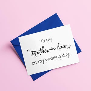 Karte für die Schwiegermutter zum Hochzeitstag