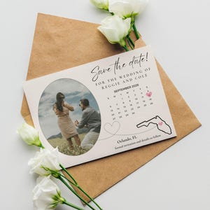 Bruiloft Florida Save the Date-afdrukken 5 x 7"