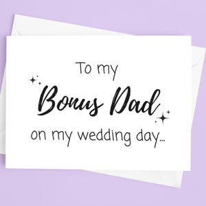 Carte de mariage pour papa en prime