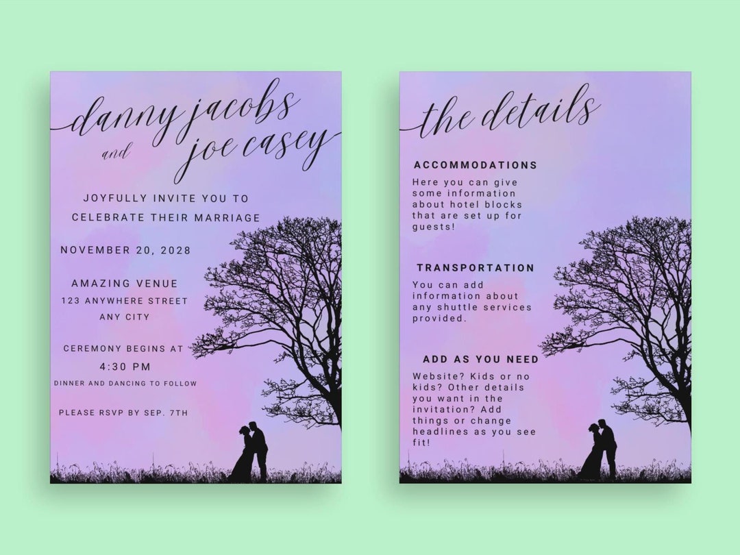 Custom Wedding Invitation Prints - Etsy