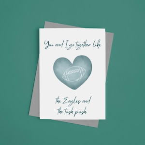 Philadelphia Eagles and Tush Push Card - Liebesbrief für Adler Fans