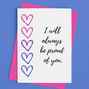 Card for Bi Loved One - Bisexual Pride - Bi Colors
