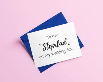 To My Stepdad On My Wedding Day card