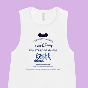 Disney Race Registration Queue Tank Top - Disney Runner Funny Tank Top