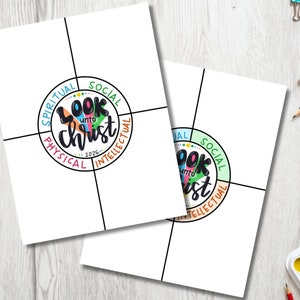 Scheda degli obiettivi per bambini e giovani del 2025 / Guarda a Cristo / Obiettivi LDS / Chiesa di Gesù Cristo