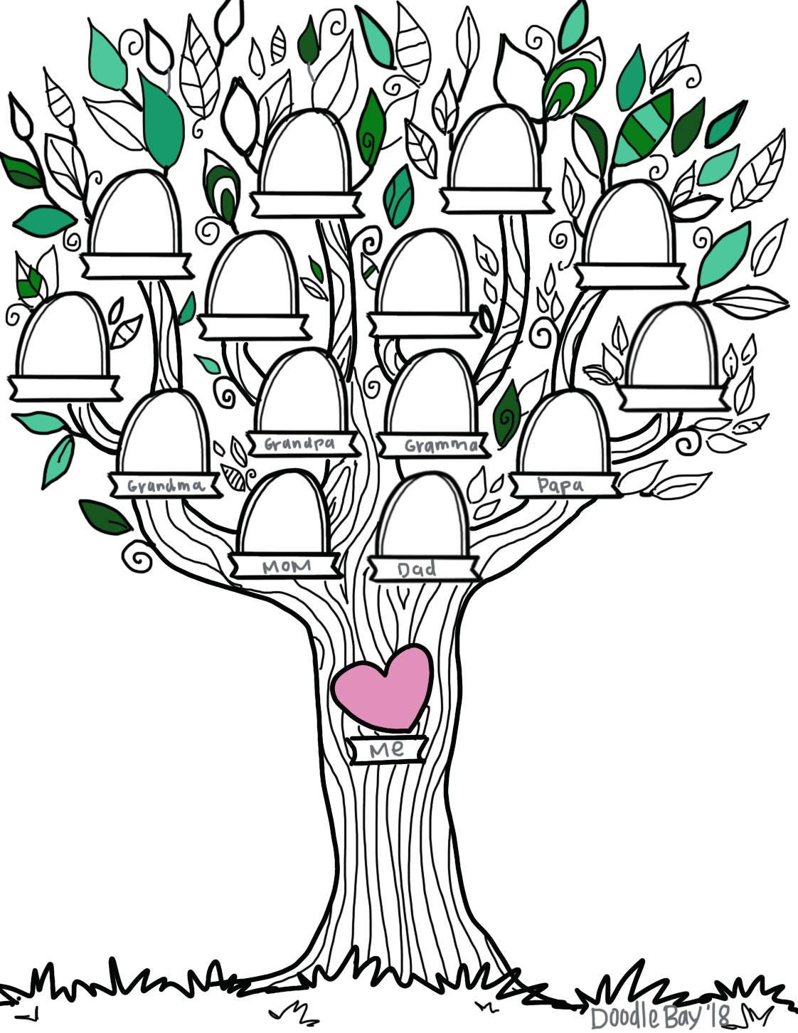 Family Tree Drawing Printable