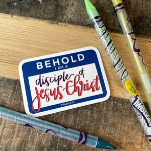 I’m a Disciple of Christ Name Tag Sticker - Waterproof Vinyl Sticker ...