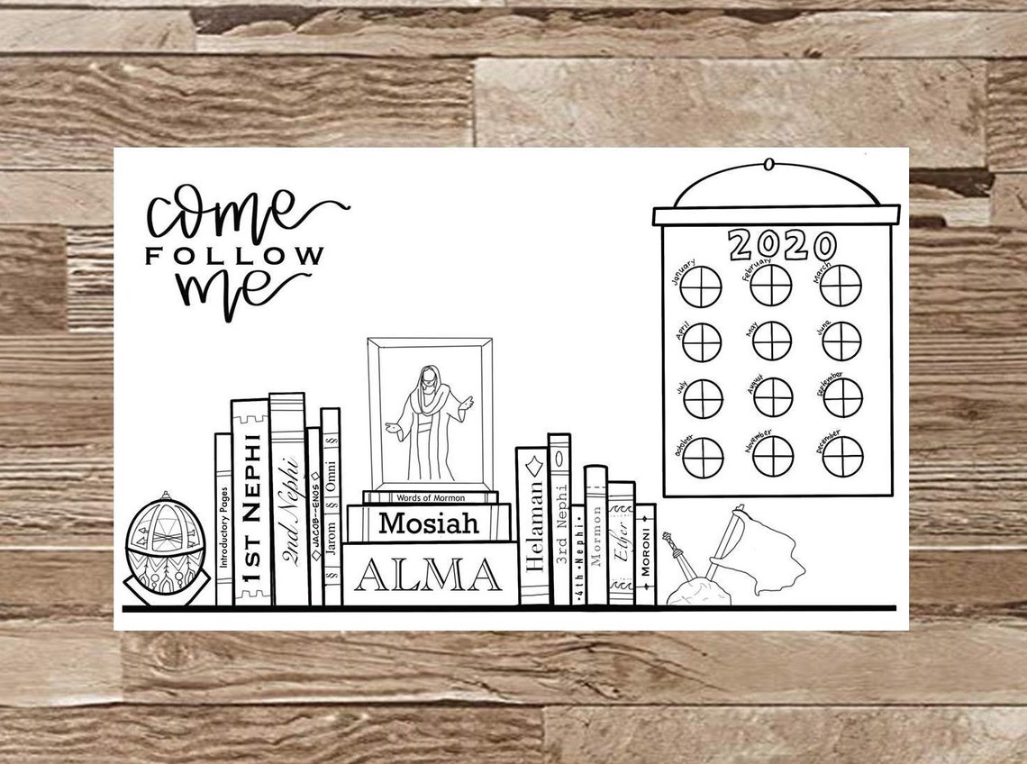 Book of Mormon Come Follow Me Reading Chart Etsy
