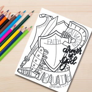 Armor of God Coloring Page