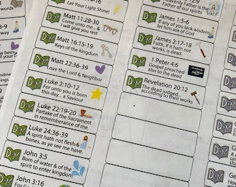 Doctrinal Mastery Scripture Stickers Digital File