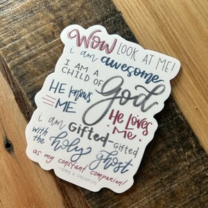 Wow - Elder Stevens Positive Faith Affirmations Sticker- High Quality Vinyl