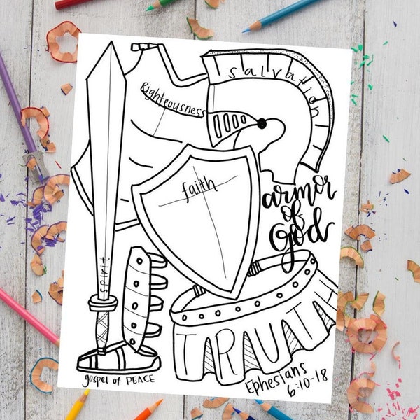 Armor of God Coloring Page