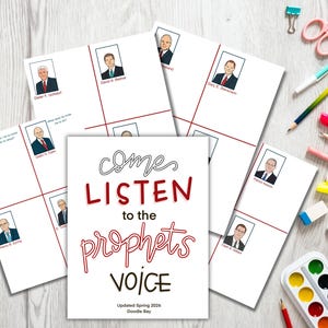 General Conference-- Come Listen to a Prophet's Voice Note Pages, LDS General Conference Worksheets