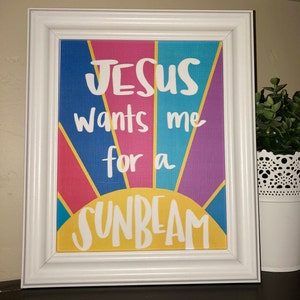 Jesus Wants Me for a Sunbeam Printable - Etsy