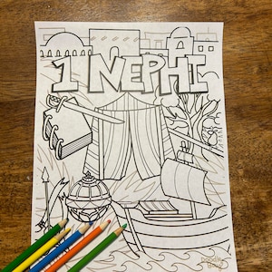 1st Nephi Coloring Page- Book of Mormon - Etsy