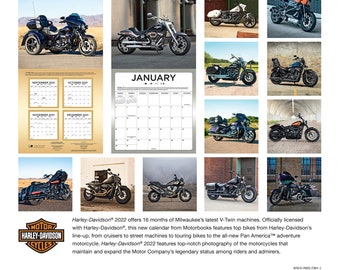 Harley Davidson 2022 Calendar Motorcycle Calendar | Etsy Israel
