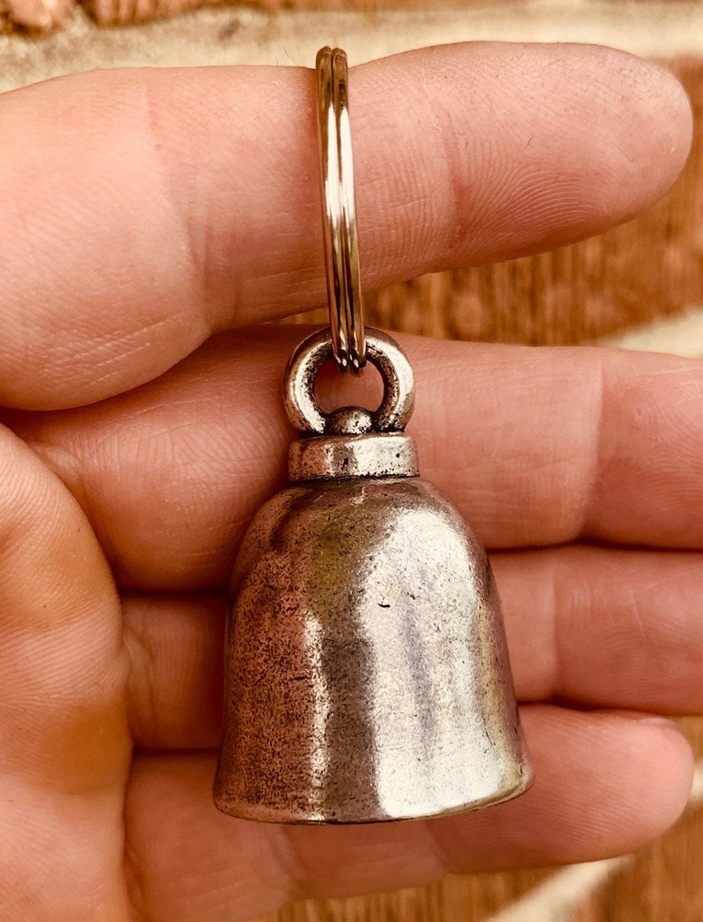 Pewter Bell of Good Luck gift fortune pet keychain Etsy