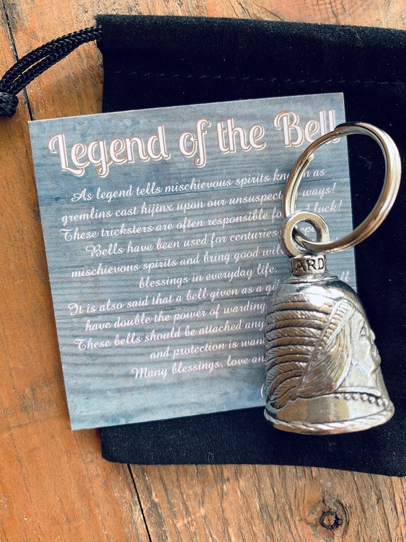 Indian GUARDIAN Bell of Good Luck gift fortune pet keychain American Indian