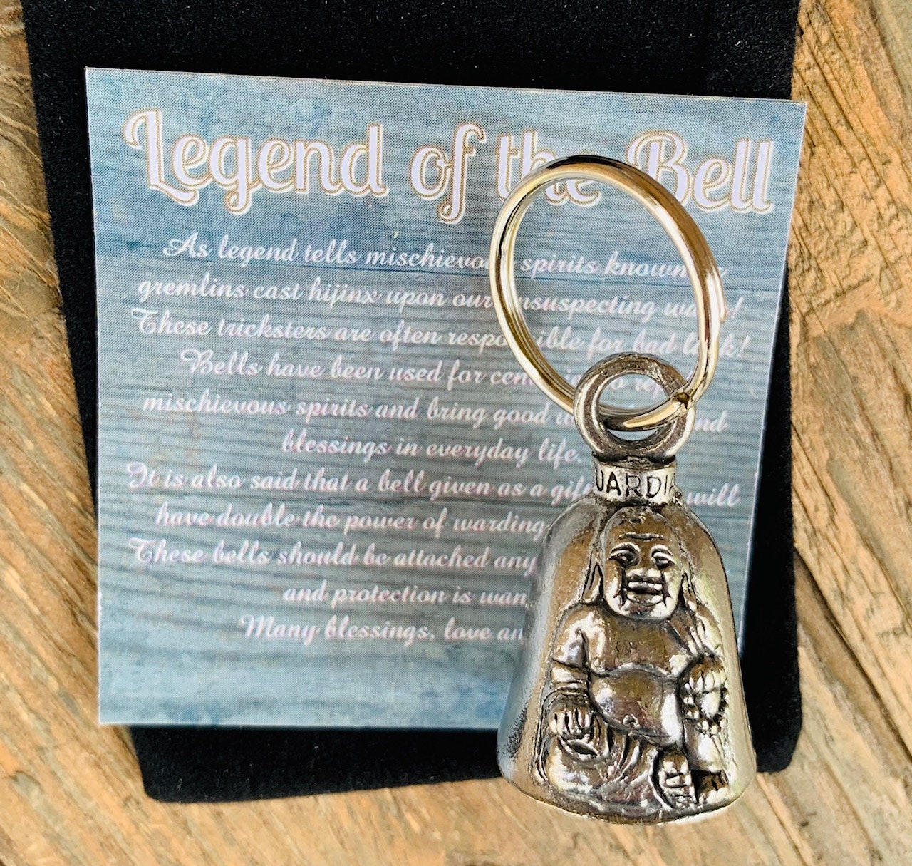 Buddha GUARDIAN Bell of Good Luck gift fortune pet keychain Etsy