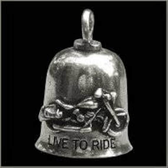 ST CHRISTOPHER MOTORCYCLE GREMLIN RIDE PEWTER BELL MADE IN USA