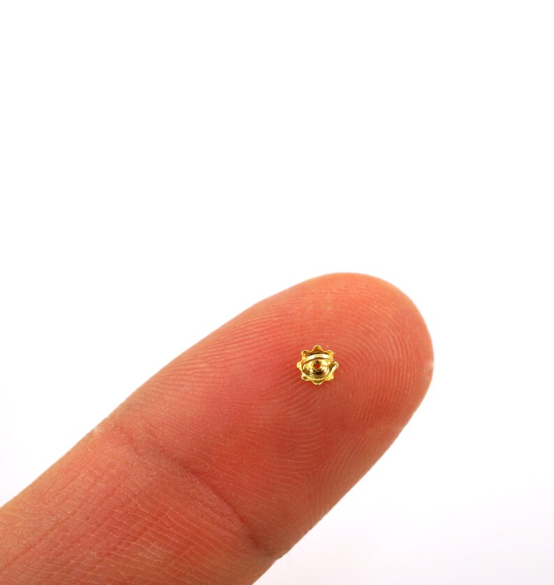 Simple Heart Baby Girl Screw back Earrings 10k Gold