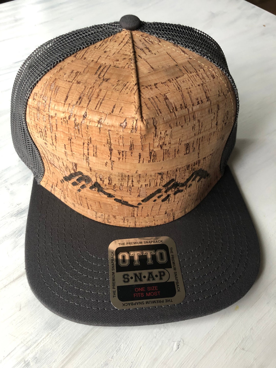 Mountain Cork Hat Flat Visor Trucker Hat, High Quality Car, Laptop