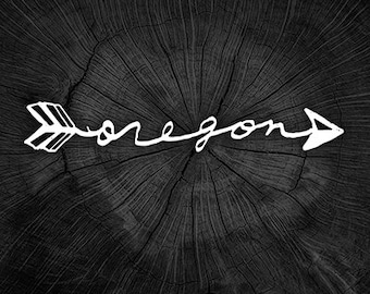 Oregon Arrows - White Vinyl Decal, High Quality - Car, Laptop, Waterbottle - Local, Trendy, Hip