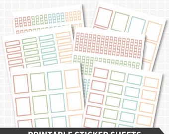 Druckbare volle Boxen Planer Aufkleber Bundle, neutrale funktionale Aufkleber, Checklisten, Schnittdateien PNG PDF, volle Box Journals, sofortiger Download