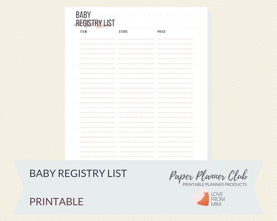 etsy baby registry