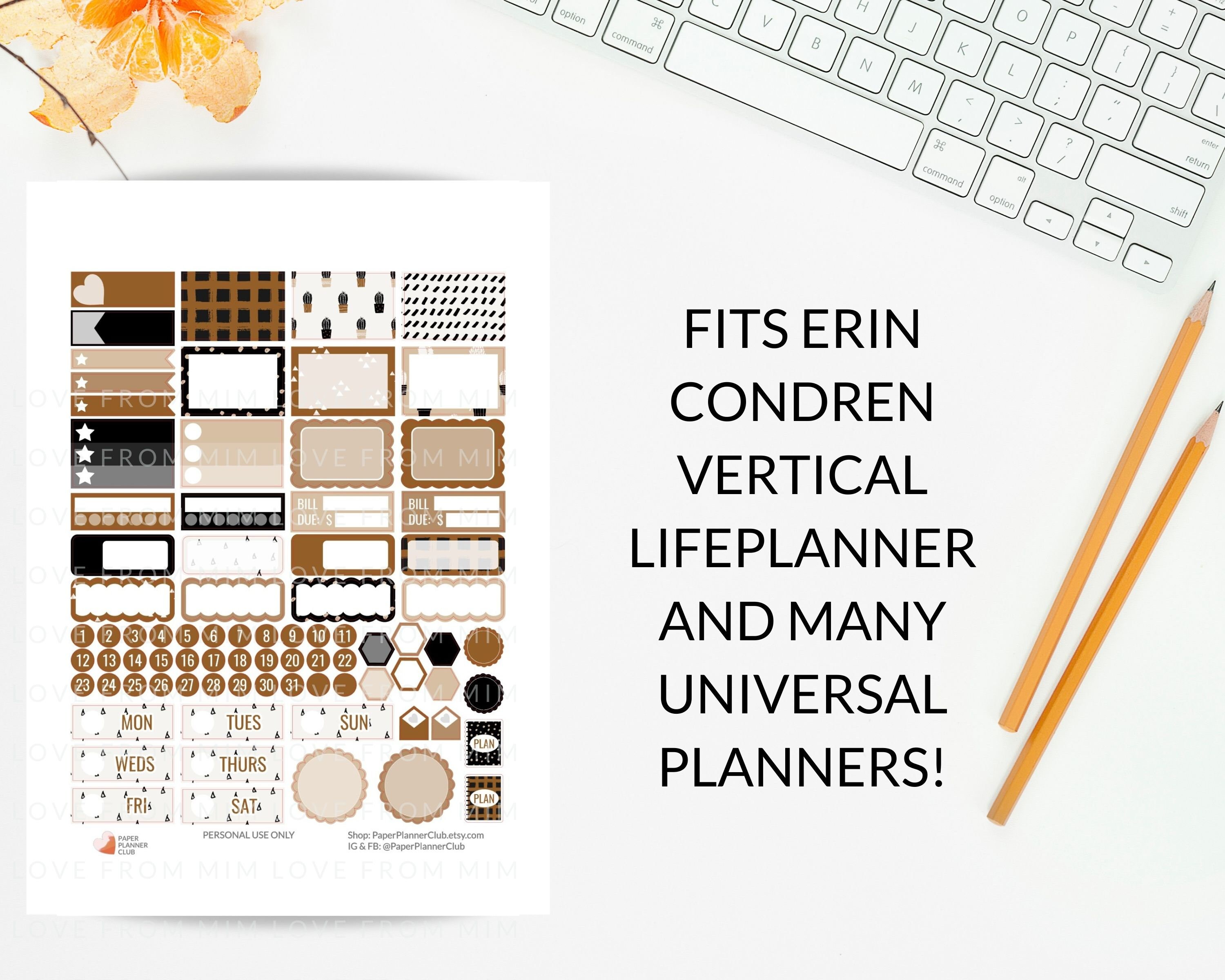SUCCULENTS PRINTABLE Planner Stickers for Erin Condren Vertical Planner ...