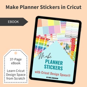 eBook: plannerstickers maken met Cricut-ontwerpruimte, doe-het-zelfstickers thuis maken, Cricut-plannerstickers, Cricut-stickers