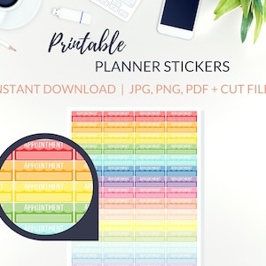 APPOINTMENT STICKERS and Appointment Planner Stickers Cut Files