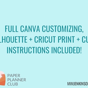 CANVA Planner Sticker Mall, Klassisk Happy Planner, Redigerbara Sticker Mallar, Veckokit, Kommersiellt bruk, Cricut, Silhuett, Anpassad bild 9