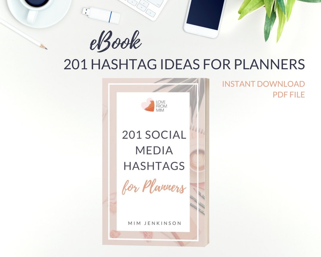 Ebook 201 Social Media Hashtag Ideas for Planners Planner Etsy UK