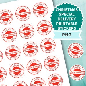Entrega especial de Natal, adesivos para impressão, adesivo digital PNG, decoração de presente de Natal, festivo, arquivos de corte Cricut, silhueta, feriados